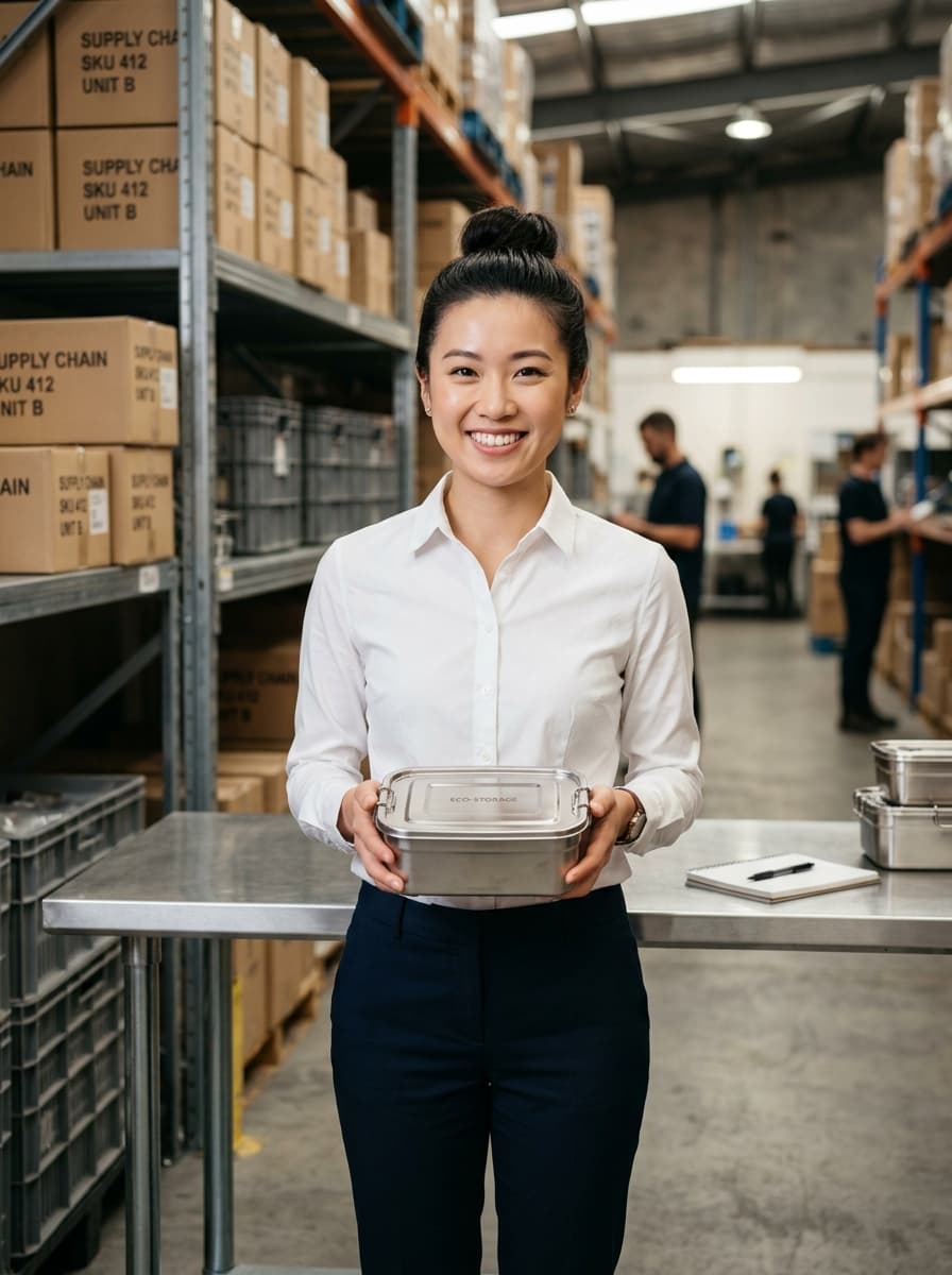 Prompt tạo ảnh & video quảng cáo hộp đựng thực phẩm inox bằng AI